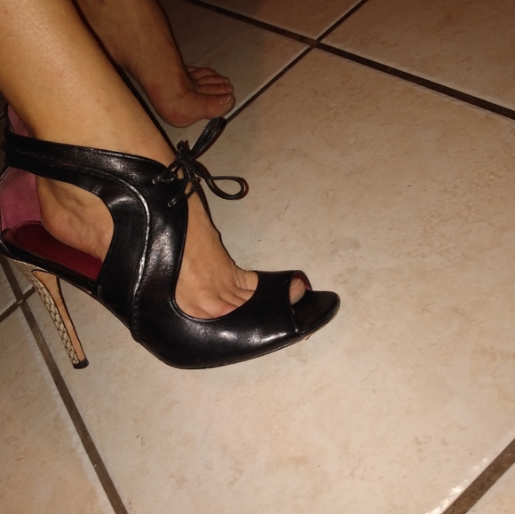 Coach Lace Up Adorable Heels Snakeskin heel - Picture 3 of 13